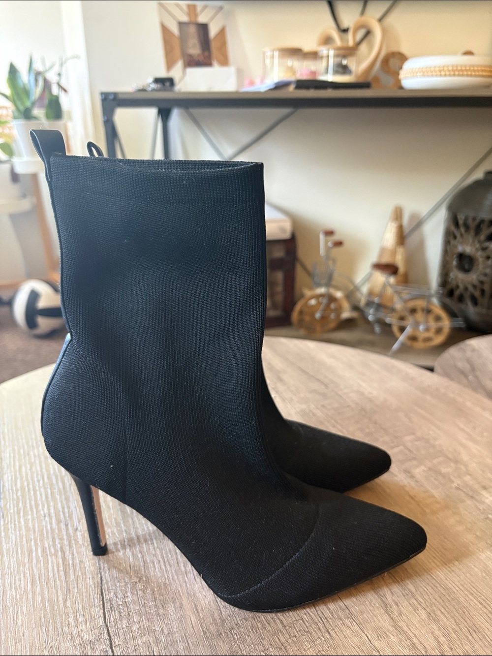 Black Women's Pointed Stiletto Sock Boots